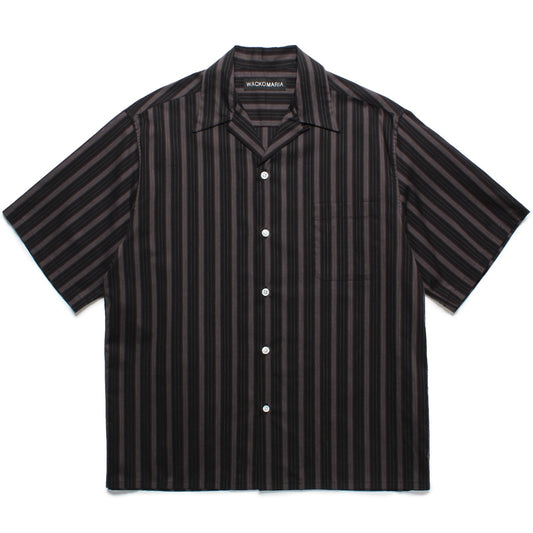 STRIPED OPEN COLLAR SHIRT S/S ( TYPE-2 )