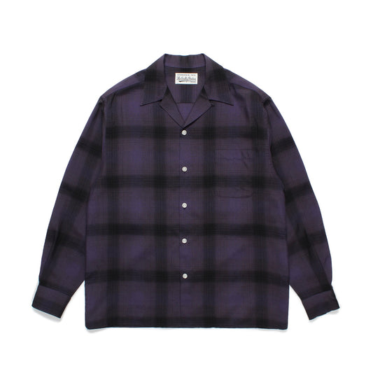 OMBRE CHECK OPEN COLLAR SHIRT L/S ( TYPE-4 )