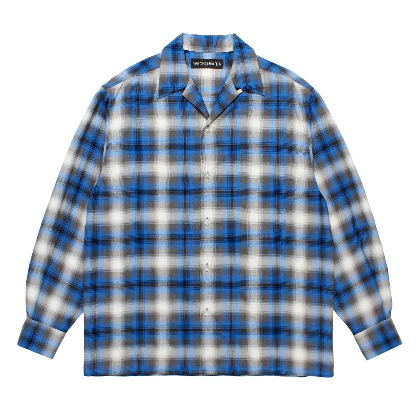 OMBRE CHECK OPEN COLLAR SHIRT L/S ( TYPE-1 )