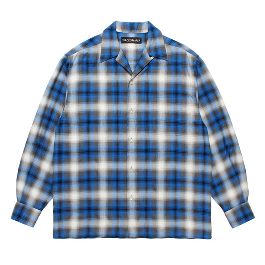 OMBRE CHECK OPEN COLLAR SHIRT L/S ( TYPE-1 )