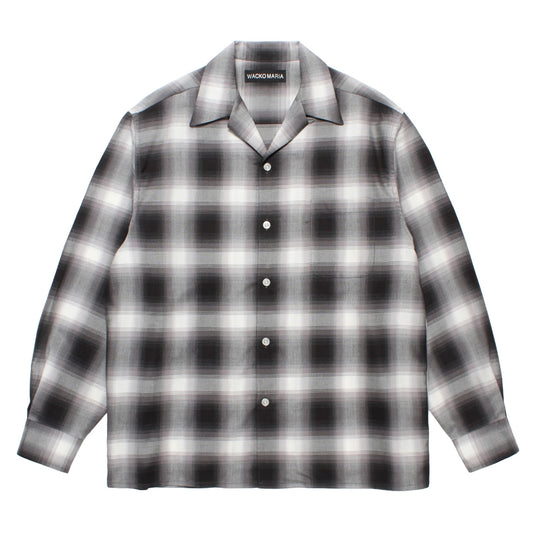 OMBRE CHECK OPEN COLLAR SHIRT L/S ( TYPE-2 )