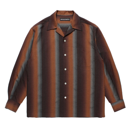 STRIPED OPEN COLLAR SHIRT L/S