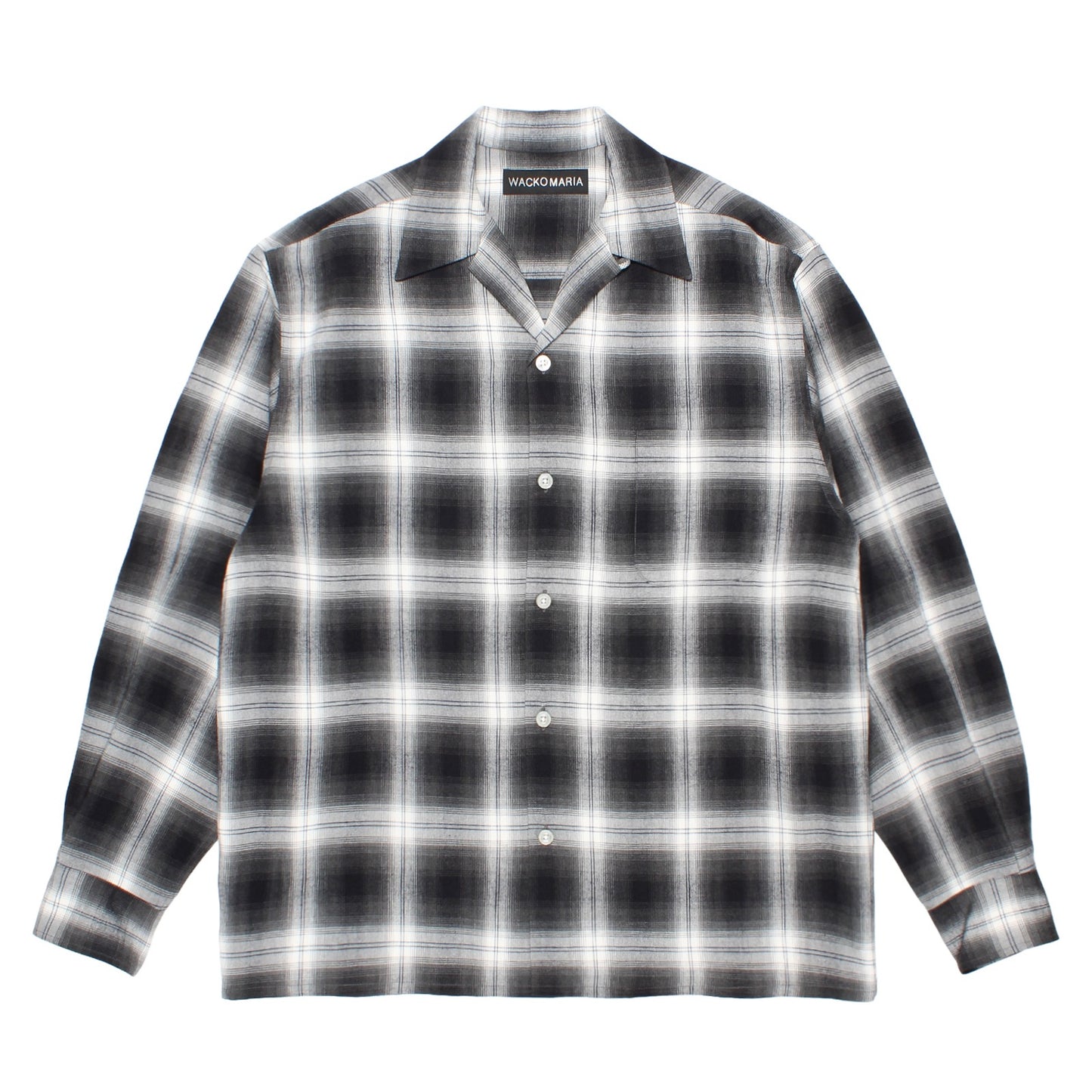 OMBRE CHECK OPEN COLLAR SHIRT L/S ( TYPE-1 )