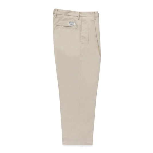 DOUBLE PLEATED CHINO TROUSERS