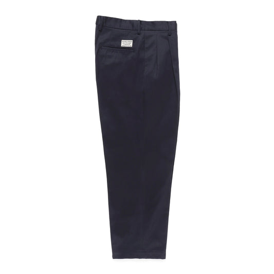 DOUBLE PLEATED CHINO TROUSERS