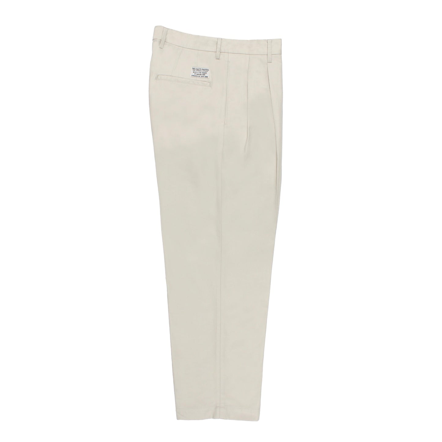 DOUBLE PLEATED CHINO TROUSERS