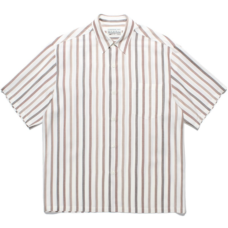 STRIPED REGULAR COLLAR SHIRT S/S