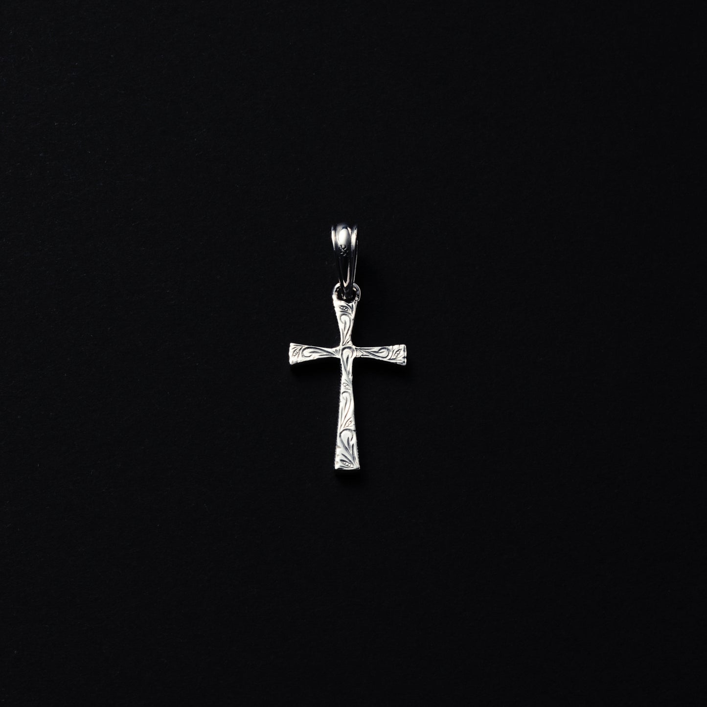 Engraved Tiny Cross Pendant