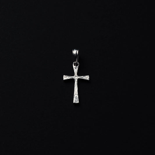 Engraved Tiny Cross Pendant