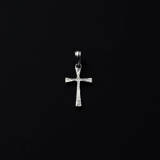 Engraved Tiny Cross Pendant