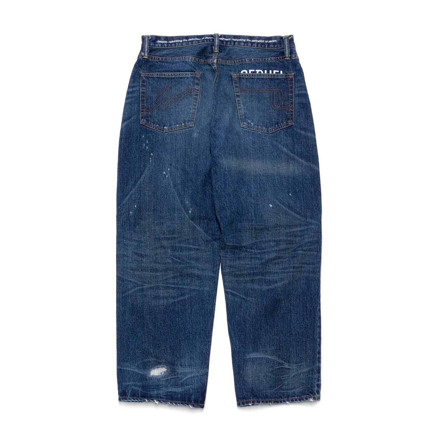 "FRAGMENT × SEQUEL" DAMAGE DENIM PANTS(14.5oz)