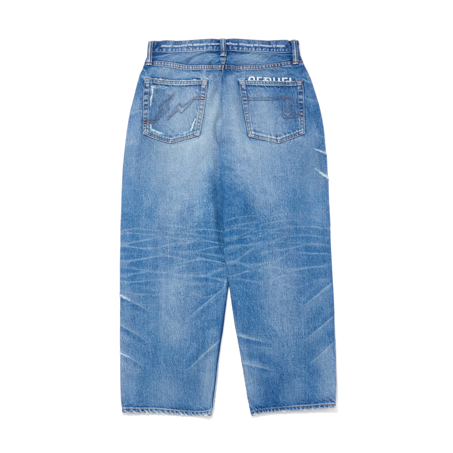 "FRAGMENT × SEQUEL" DAMAGE DENIM PANTS (TYPE-XF)