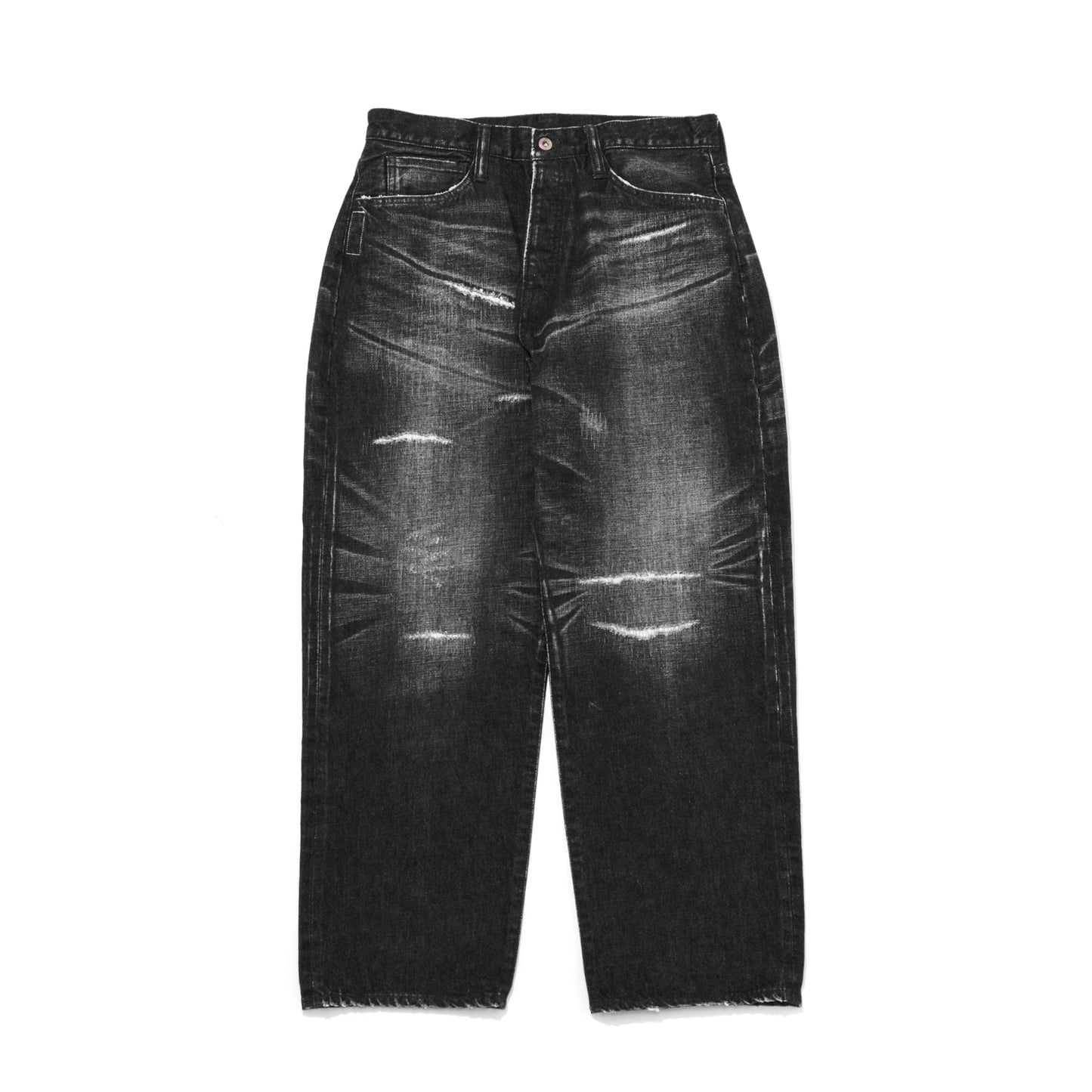 "FRAGMENT × SEQUEL" DAMAGE DENIM PANTS