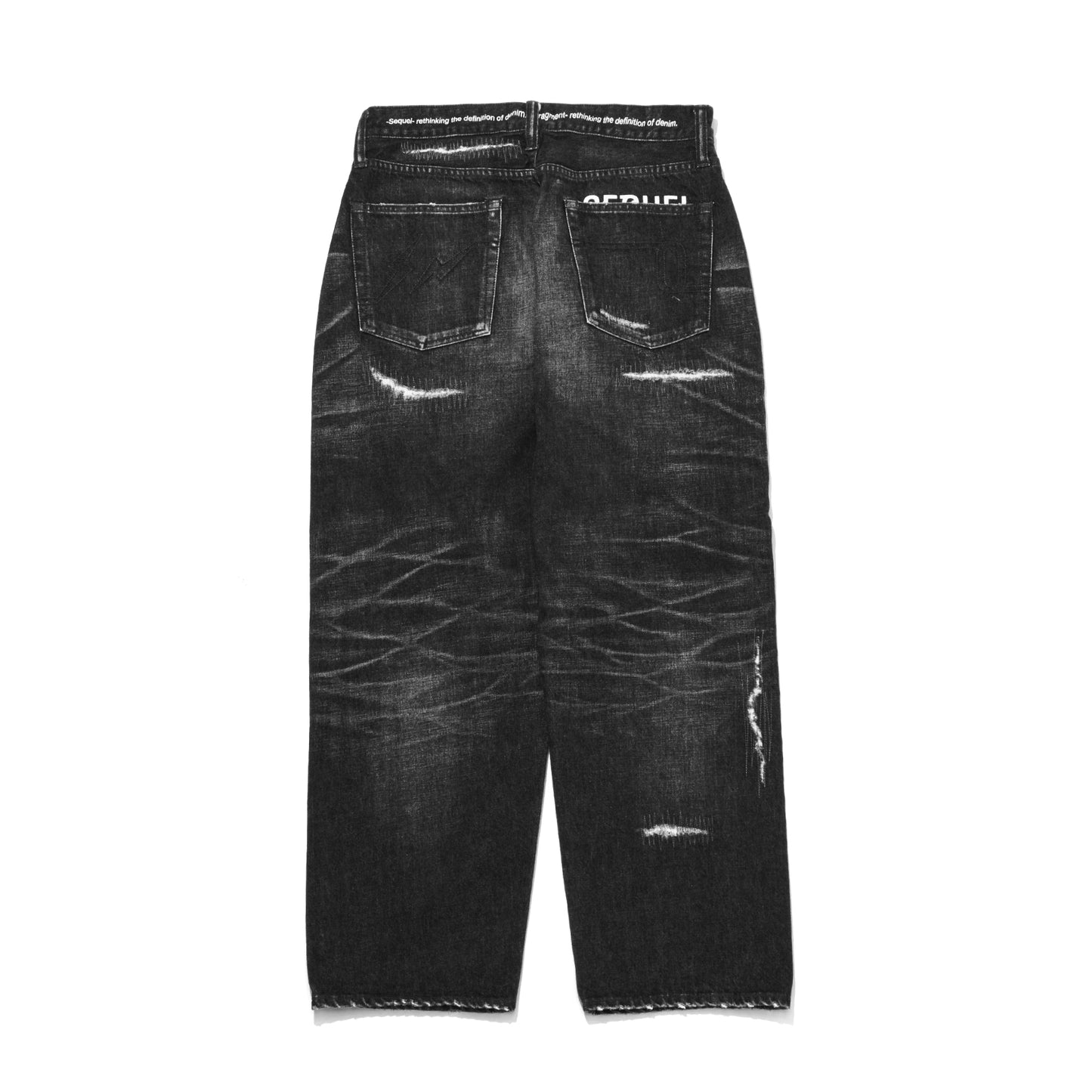 "FRAGMENT × SEQUEL" DAMAGE DENIM PANTS