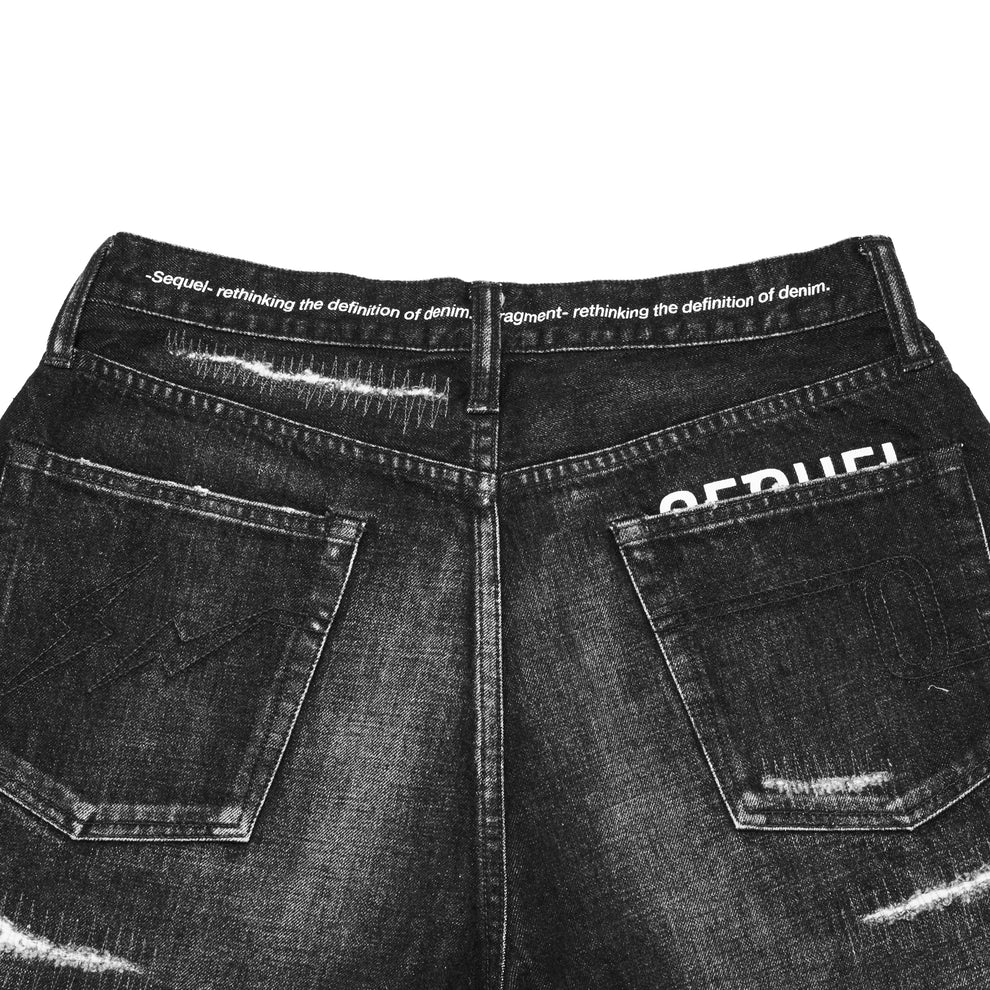 "FRAGMENT × SEQUEL" DAMAGE DENIM PANTS