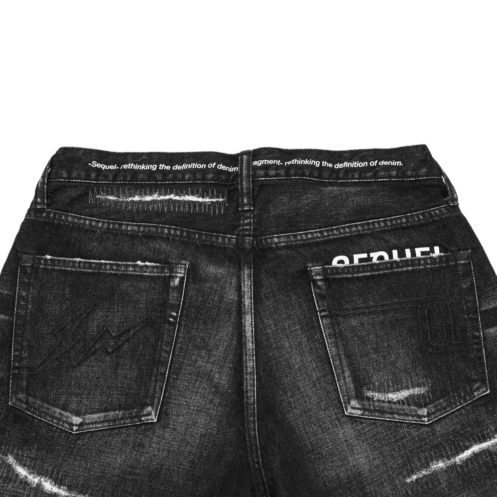 "FRAGMENT × SEQUEL" DAMAGE DENIM PANTS