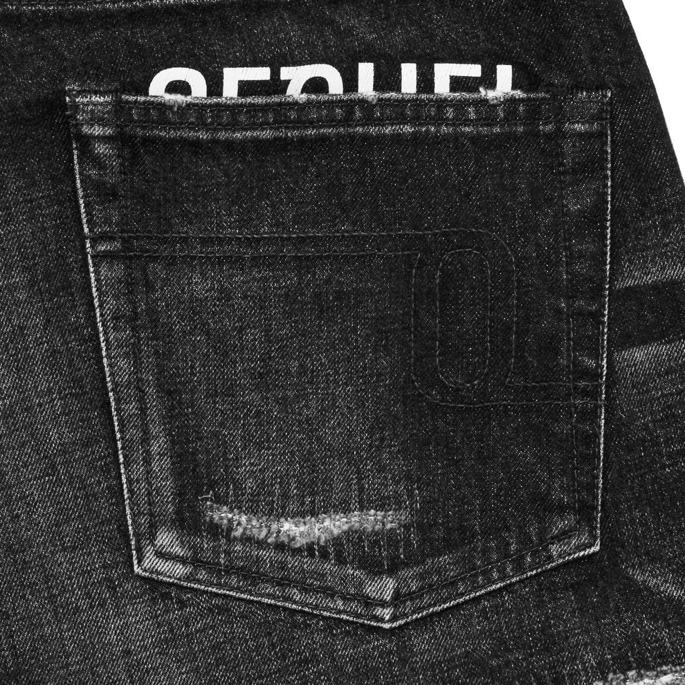 "FRAGMENT × SEQUEL" DAMAGE DENIM PANTS