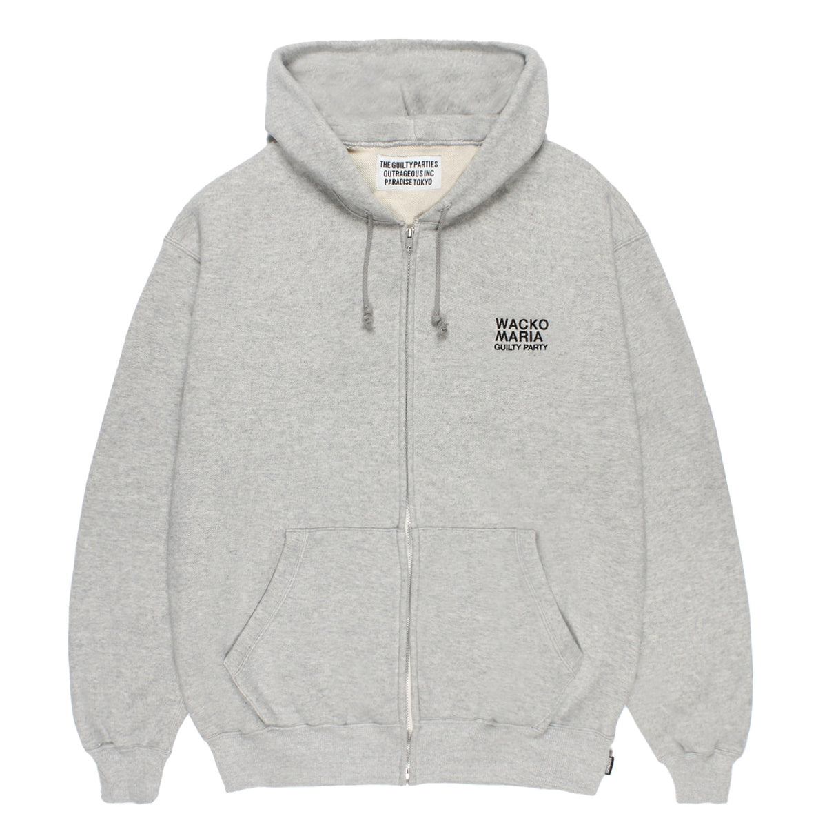 WASHED MIDDLE WEIGHT FULL ZIP HOODED SWEAT SHIRT
