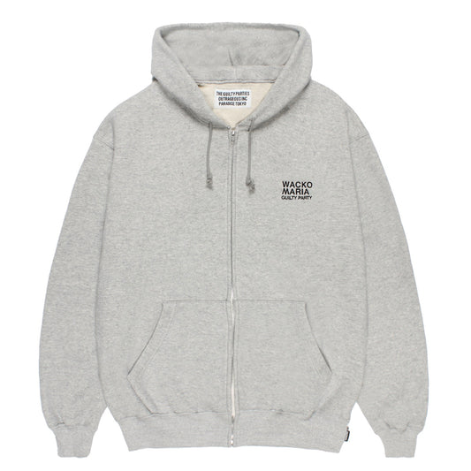 WASHED MIDDLE WEIGHT FULL ZIP HOODED SWEAT SHIRT