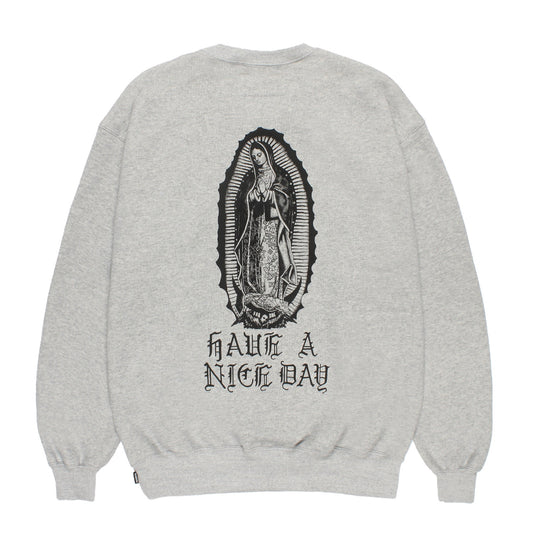 WASHED MIDDLE WEIGHT CREW NECK SWEAT SHIRT