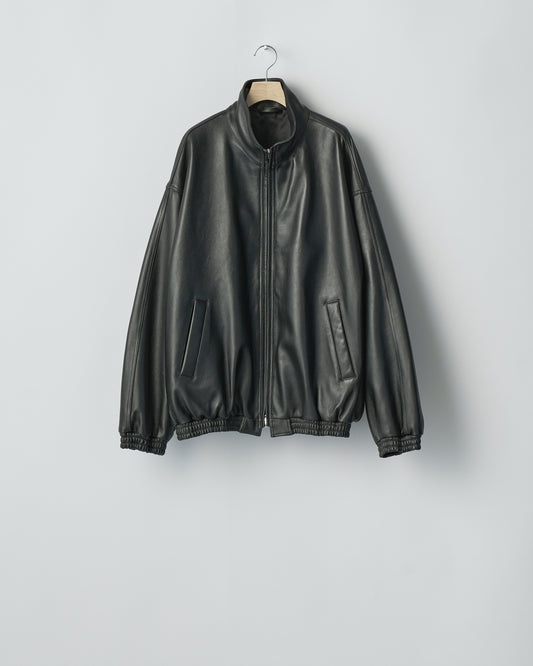 SHEEP LEATHER STAND COLLAR JACKET