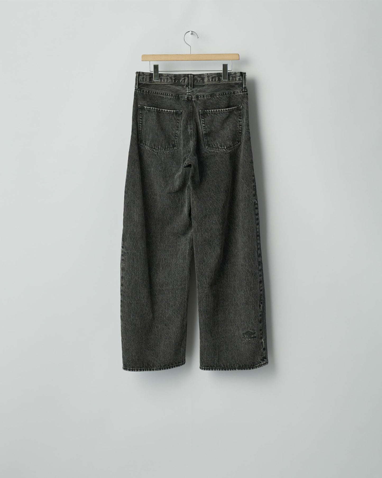 DEFORMATION WIDE DENIM JEANS BLACK