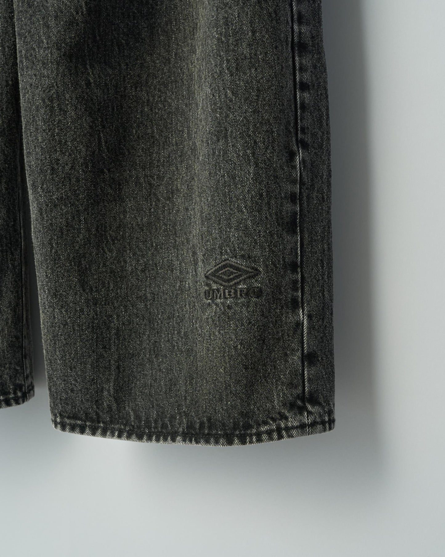 DEFORMATION WIDE DENIM JEANS BLACK