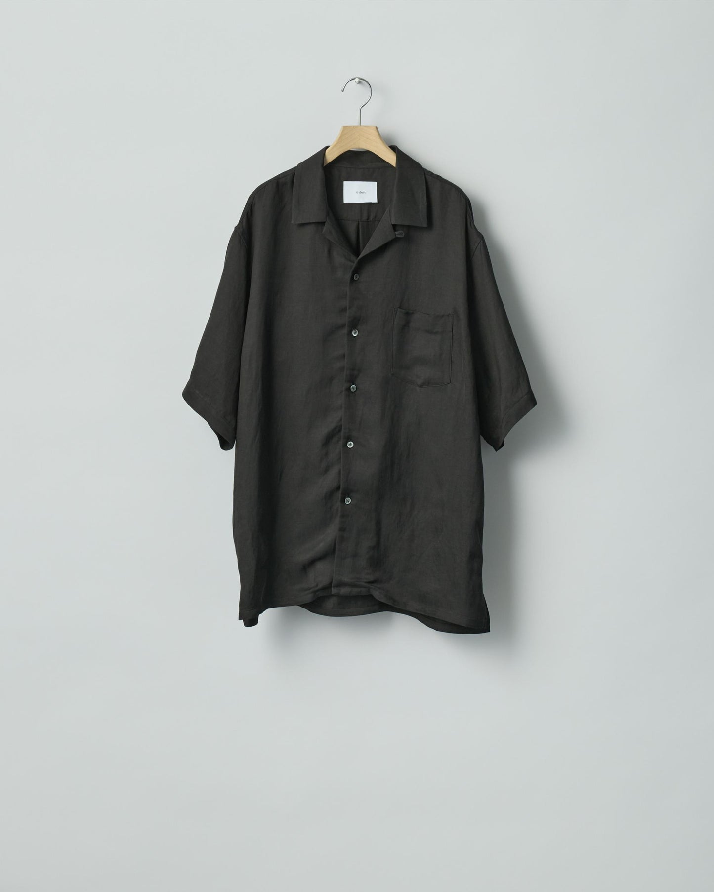 VIS/LI BRIGHT TWILL OVERSIZED SS SHIRT  DARK CHARCOAL