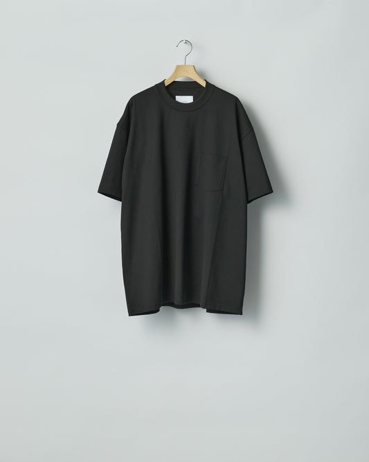 SUPIMA COTTON OVERSIZED POCKET TEE BLACK