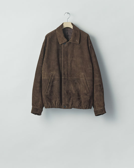 GOAT SUEDE ZIP JACKET BROWN
