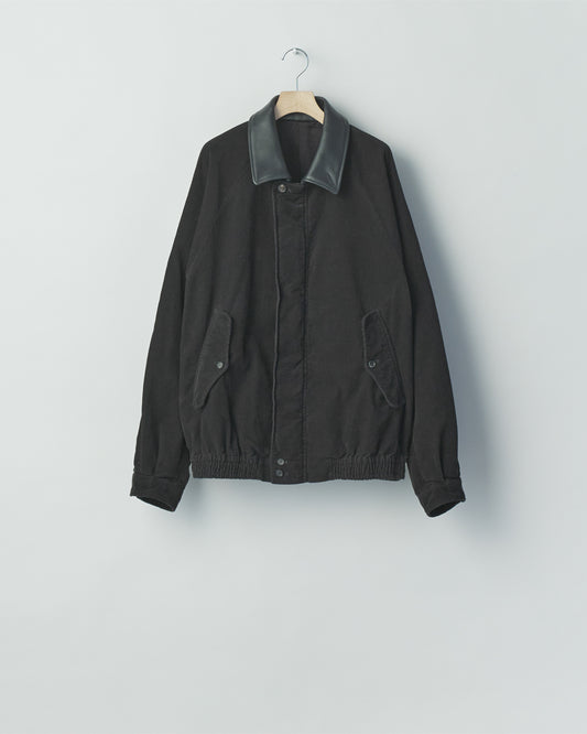 VINTAGE CORDUROY ZIP JACKET  BLACK