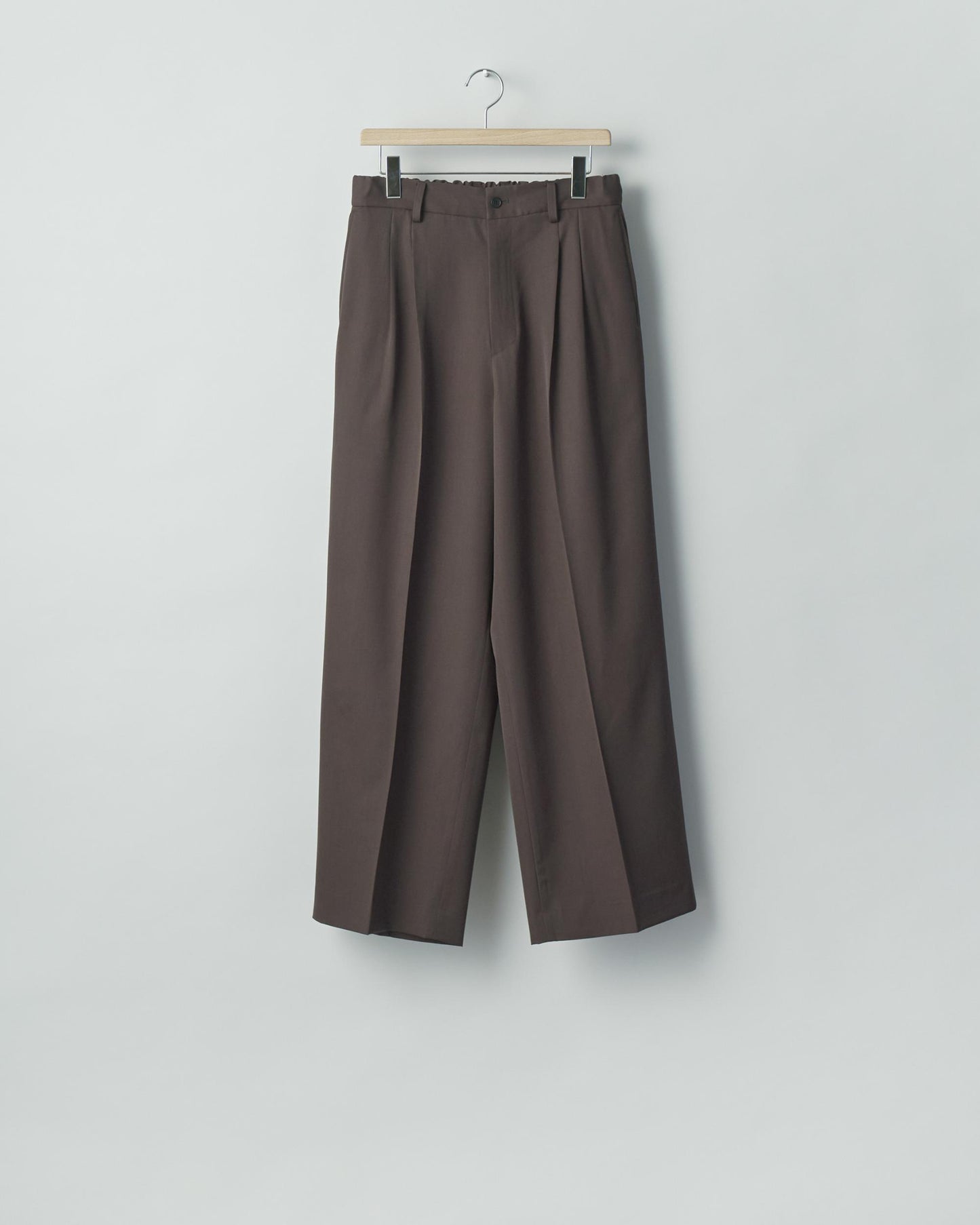 EASY LONG WIDE TROUSERS GREY KHAKI