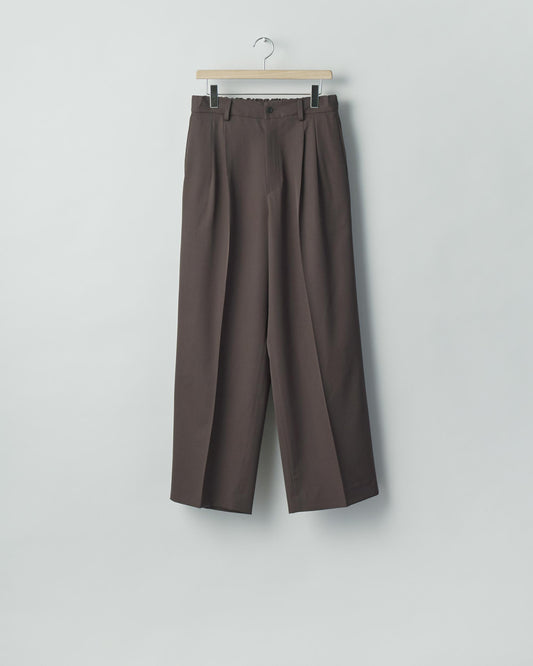EASY LONG WIDE TROUSERS GREY KHAKI