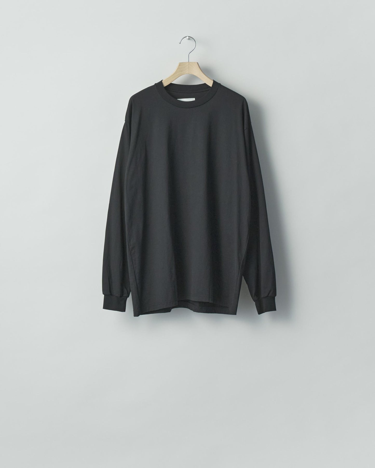 SUVIN COTTON BASIC LS TEE   BLACK