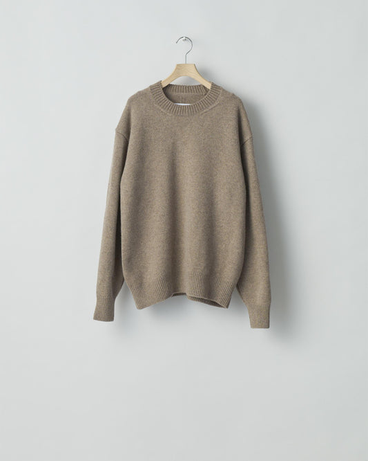 EXTRA FINE WOOL WARM KNIT CREW NECK LS