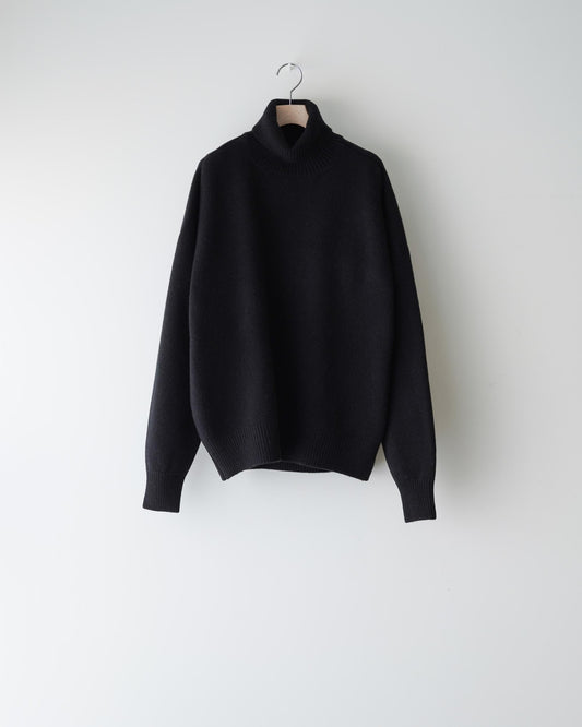 EXTRA FINE WOOL WARM KNIT TURTLE NECK LS