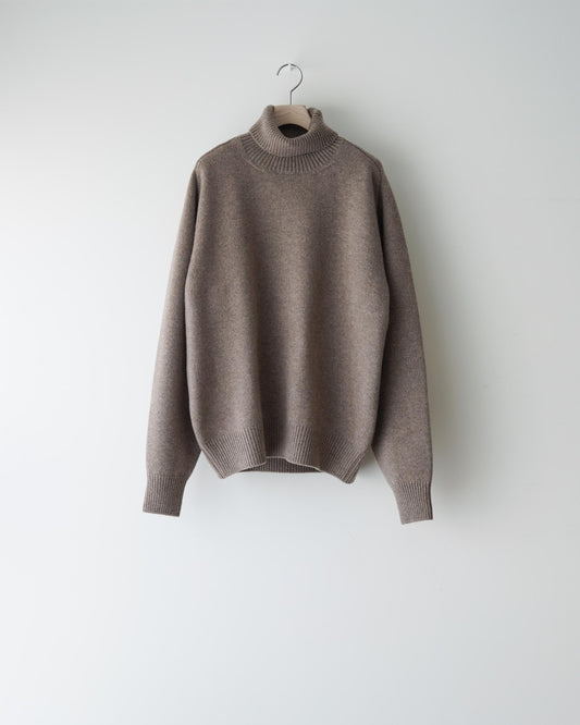 EXTRA FINE WOOL WARM KNIT TURTLE NECK LS