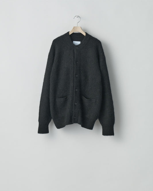 KID MOHAIR KNIT CARDIGAN  BLACK