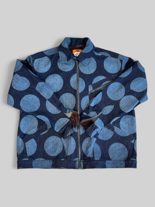 POLKA DOTS PATTERN DENIM JACKET