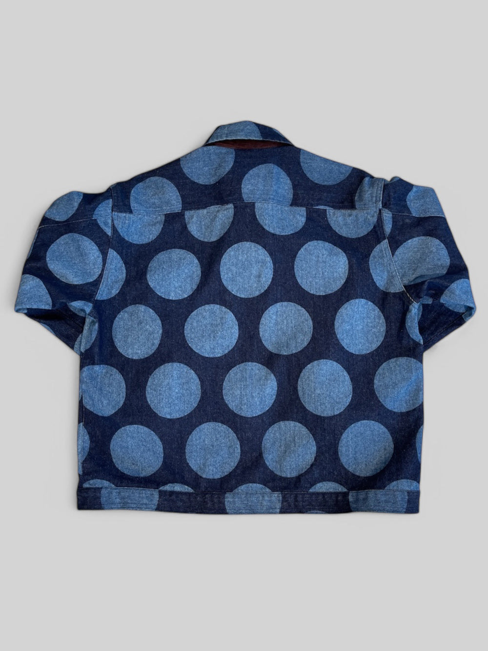 POLKA DOTS PATTERN DENIM JACKET