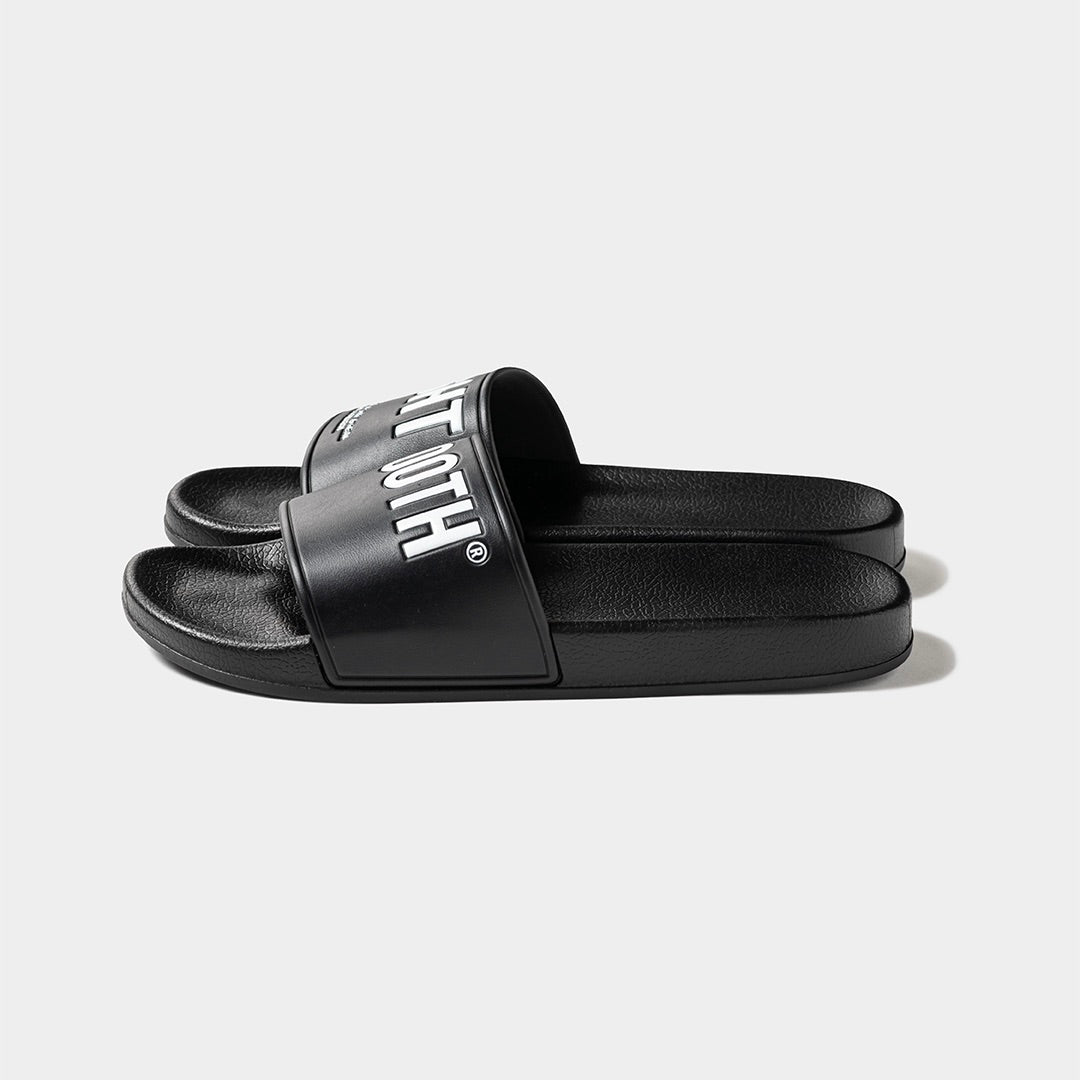 BIG LABEL SLIDE SANDAL