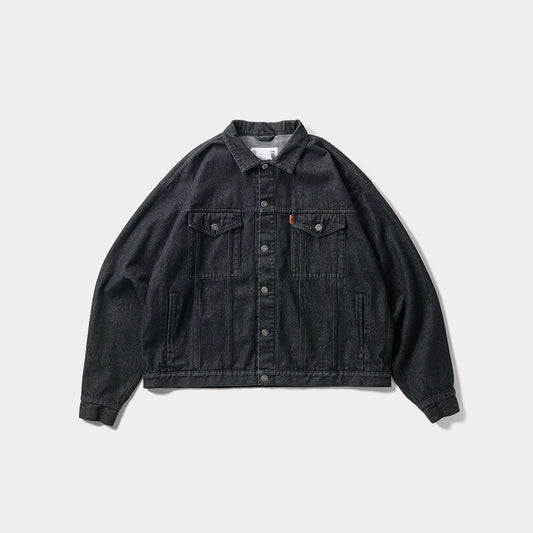 LABEL LOGO DENIM JACKET