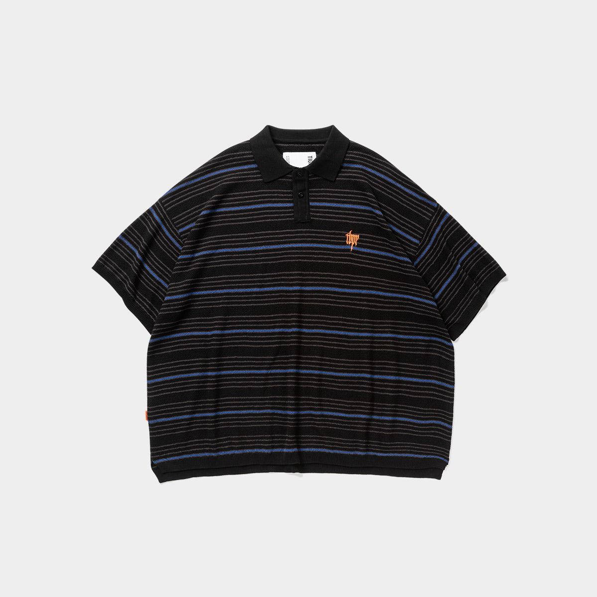 BORDER KNIT POLO SHIRT