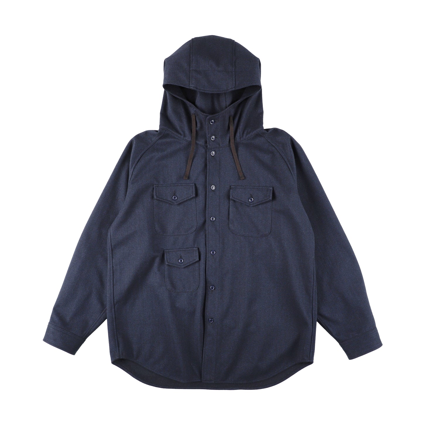 TWEED KNIT HOODED SHIRT