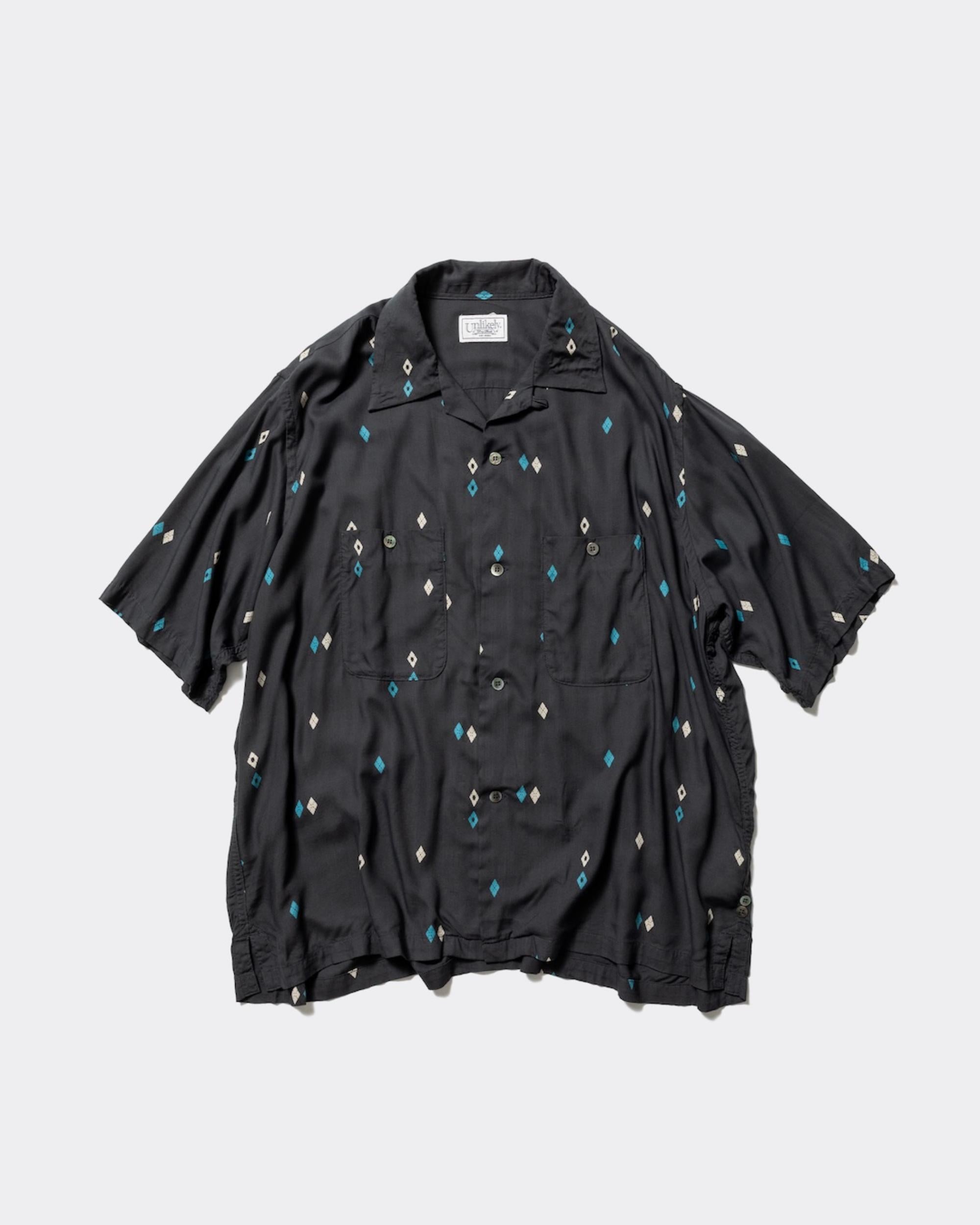Unlikely Rayon Shirts S/S Argyle Charcoal – TIME AFTER TIME