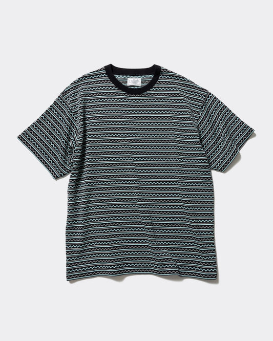 Unlikely Jacquard Knit Tee Black/Turquoise