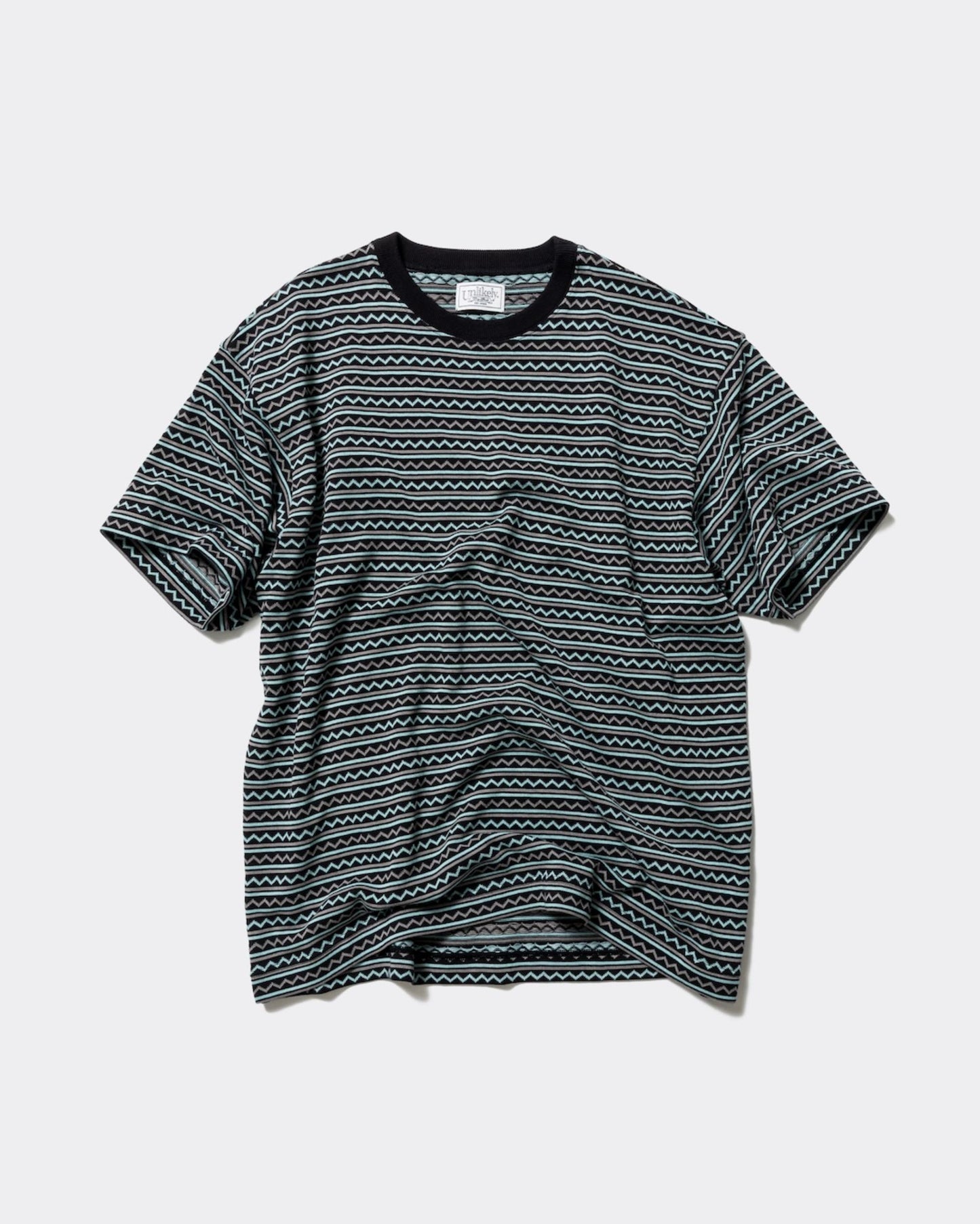 Unlikely Jacquard Knit Tee Black/Turquoise