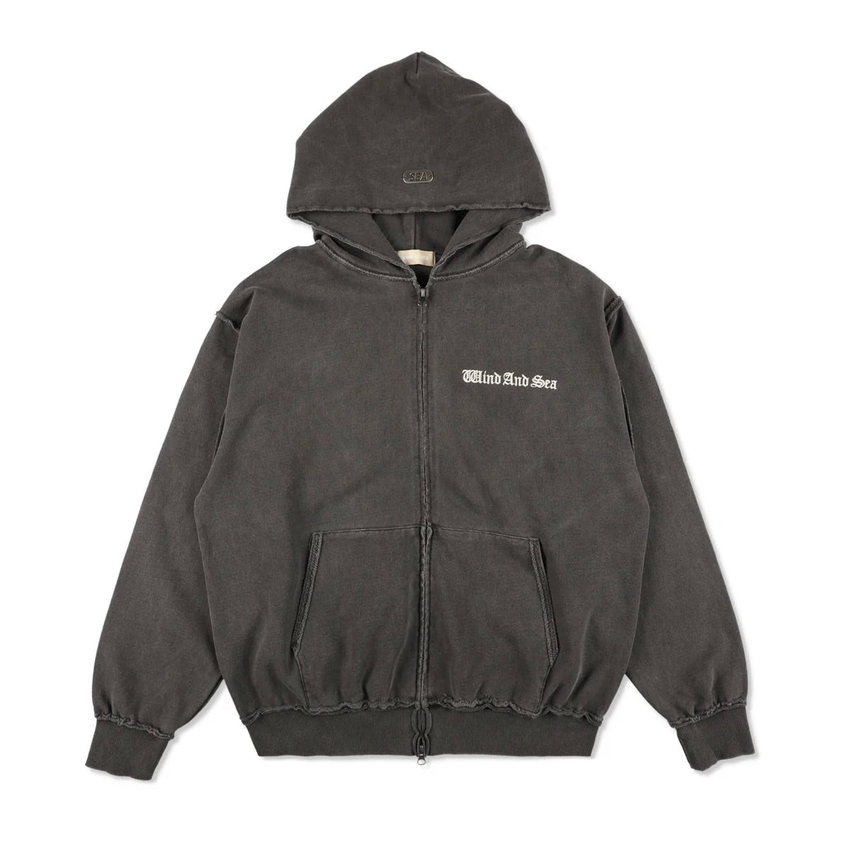 Damage Pigment Zip Up Sweatshirt