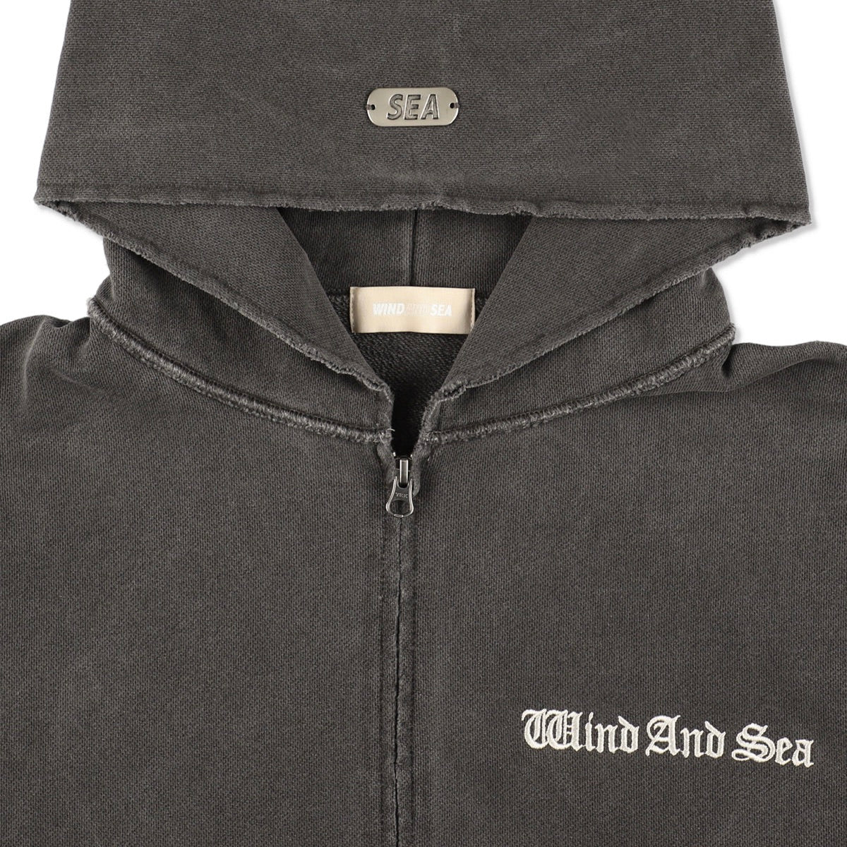 Damage Pigment Zip Up Sweatshirt