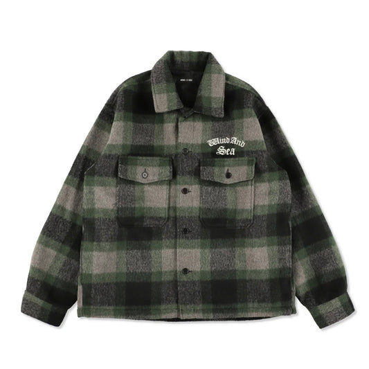 Shaggy Plaid Shirt Jacket